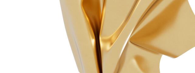 Poster - Luxurious gold fabric texture, perfect for backgrounds, websites, and designs.  High-resolution image.