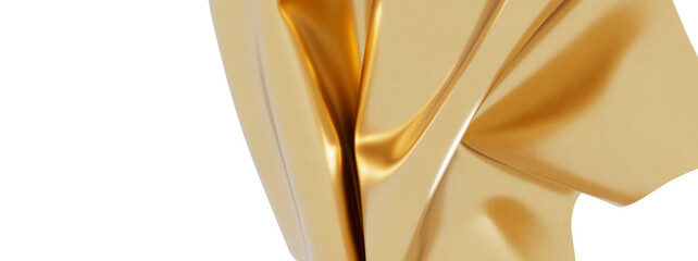 Poster - Luxurious golden fabric texture, perfect for elegant designs.  High-resolution image.