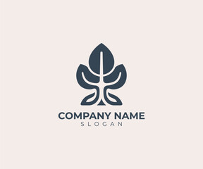 Aufkleber - Tree logo design vector template. Tree icon illustration
