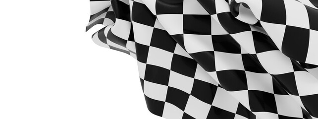 Poster - High-resolution image of a checkered flag, perfect for backgrounds, designs, and racing themes.