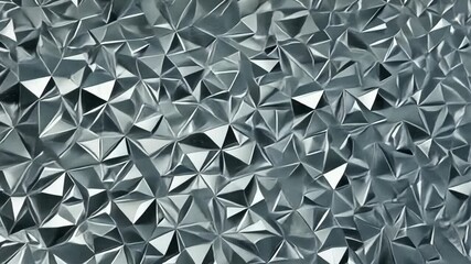 Poster - Intriguing arrangement of reflective metallic shapes creates a mesmerizing texture that captivates the viewer's attention