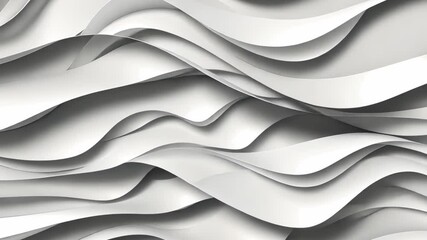 Poster - A relaxing display of smooth, undulating shapes in white creates a calm atmosphere perfect for contemporary design lovers