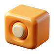 © power stock - 3d rendered orange cube with embedded button