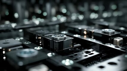 Aufkleber - close up of an electronic circuit board showcasing advanced components, reflecting the complexity an