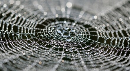 DewKissed Spiderweb A Macro View of Natures Delicate Artistry 1.