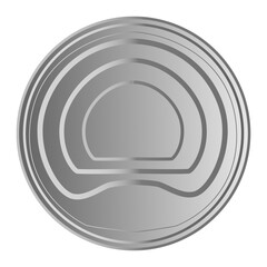 Poster - Concentric gray circles create a captivating modern abstract design, forming an intriguing visual pattern with a metallic sheen and subtle gradient shading