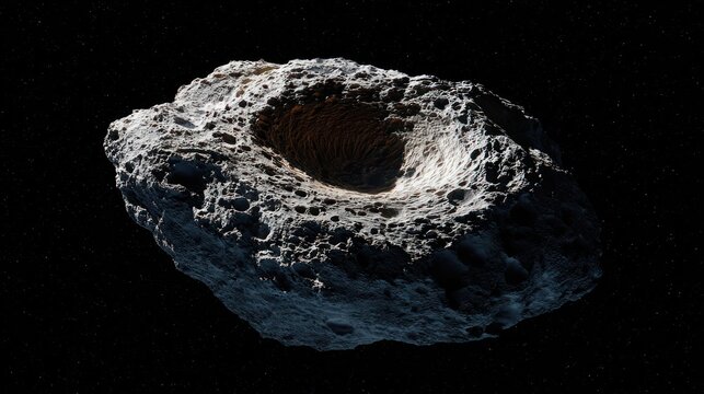Asteroid in outer space