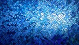 ombre blue mosaic patterned background illustration