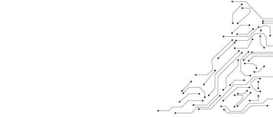 Wall Mural - circuit board technology background network motherboard system engineering connection lines design