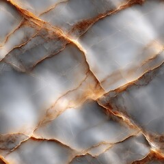Poster - Luxurious gold and white marble pattern with golden veins ideal for interior design, creating an elegant atmosphere in any space SEAMLESS PATTERN