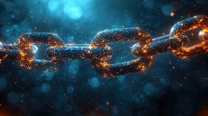Leinwandbilder - Sparkling chain link graphic.