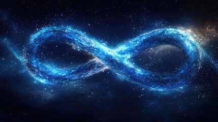 Aufkleber - An infinity symbol in a cosmic nebula.