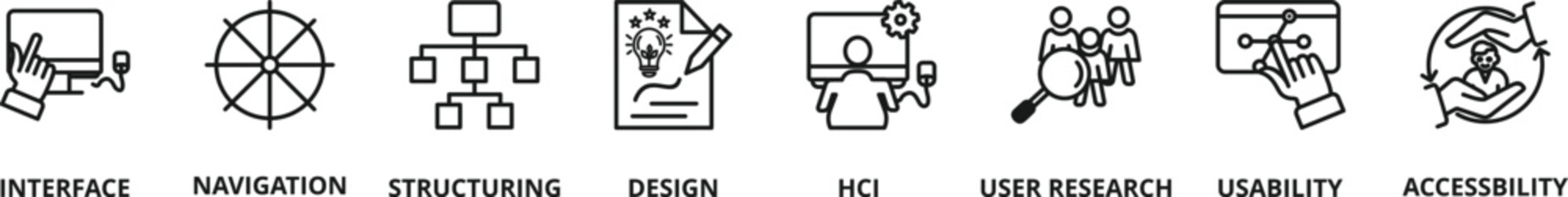 UX Design vector icon illustration concept