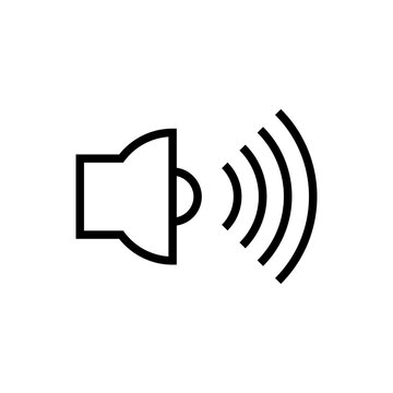 speaker icon, simple flat style, vector illustration, symbol, design logo template pictogram, for ui or ux isolated on white for mobile app, editable