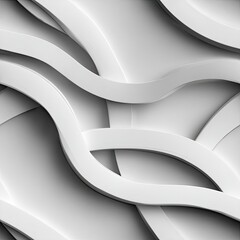 Poster - Minimalist abstract pattern featuring gently curved stripes in white and gray, perfect for modern design applications SEAMLESS PATTERN