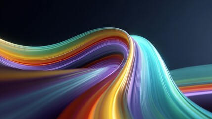 Poster - Vibrant fluid patterns twist and flow into an abstract composition, creating a sense of movement and harmony. The colors blend seamlessly, enhancing the artistic experience.