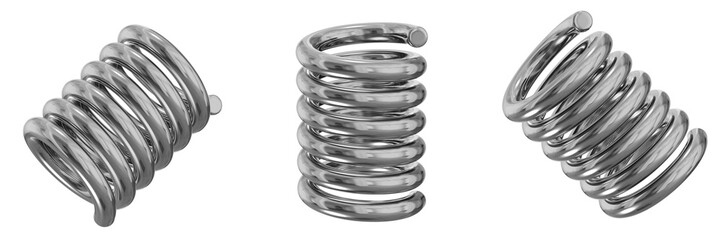 Poster - 3D Chrome Metallic Abstract Shape Objects, 3d rendering steel gradient shape design element, futuristic, shiny design