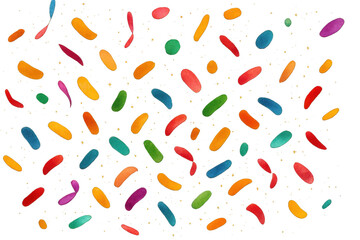 Poster - Vibrant colorful jelly bean shapes isolated on transparent background design