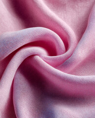 Poster - Close up shot of a pink fabric with soft folds and subtle textures