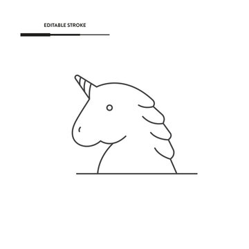 Unicorn Icon Vector Design.