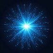 © Watcharin - Powerful abstract blue graphic showing technology and communication. digital network of data and connection glows with bright light, representing innovation and future