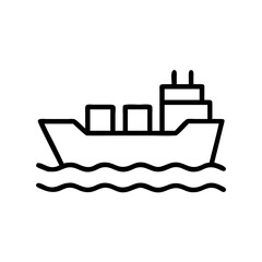 Poster - cargo ship on transparent background for web and graphic design