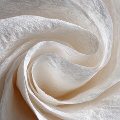 Poster - Softly folded tissue paper with delicate wrinkles creating an intricate dance of light and shadow