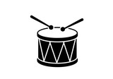 drum and drumsticks