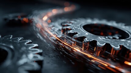 Poster - Abstract fiber optic cables with geometric shapes and light emitting diodes for high speed data transmission and communication technology