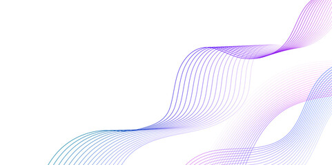 Poster - Abstract purple and pink paper wave background and abstract gradient and purple wave curve lines banner background design. 