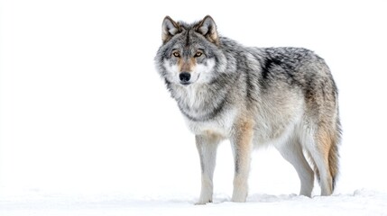 Naklejka na meble Gray wolf in snowy landscape (1)