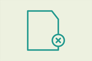Poster - Delete File icon. icon related to UI elements. suitable for web site, app, user interfaces,element, printable etc. line icon style. simple vector design editable