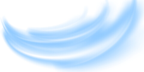 Aufkleber - PNG. Wavy transparent curved lines in the form of the movement of sound waves in a set of different shapes of whirlpool, twist, spiral. Light arc in blue colors, in the form of a turn and a zigzag.