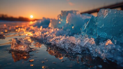 Aufkleber - Close up of ocean wave breaking, featuring turquoise water, sea spray, and golden sunlight during morning light along Pacific Ocean