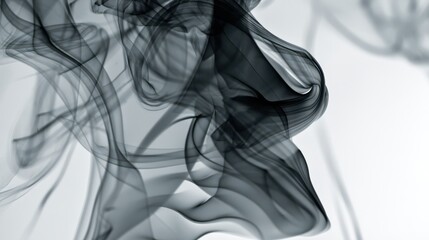 Poster - Abstract Smoke Shapes Organic Design Background