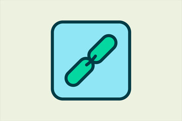 Poster - Link icon. icon related to UI elements. suitable for web site, app, user interfaces,element, printable etc. flat line icon style. simple vector design editable