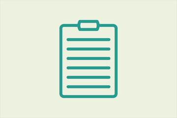 Poster - Clipboard icon. icon related to UI elements. suitable for web site, app, user interfaces,element, printable etc. line icon style. simple vector design editable