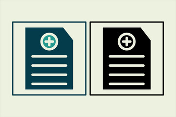 Poster - Add Document icon. icon related to UI elements. suitable for web site, app, user interfaces,element, printable etc. solid icon style. simple vector design editable