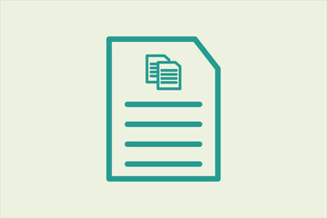 Poster - Copy Document icon. icon related to UI elements. suitable for web site, app, user interfaces,element, printable etc. line icon style. simple vector design editable