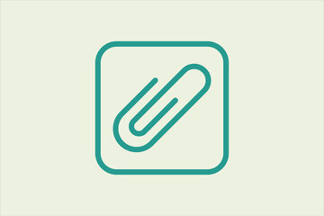 Fototapete - Attachment icon. icon related to UI elements. suitable for web site, app, user interfaces,element, printable etc. line icon style. simple vector design editable