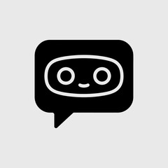 Poster - Chatbot icon vector design, Technology and AI concept sign symbol