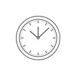 © Ksenia Pestereva - Simple clock design showing three o'clock. Classic round clock face with black minute and hour hands. This simple clock design is perfect for time management apps, websites or presentations.