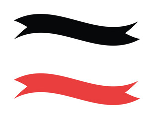 Poster - Ribbon icon black and red design