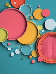 Poster - abstract colorful background with circles and dots. vector illustration for your design