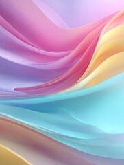 Poster - Abstract background with soft pastel waves. Gradient colors. For designing apps or products.