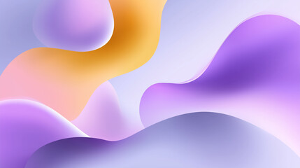 Poster - Colorful fluid shapes blend in soft pastel hues creating an artistic abstract pattern. Vivid forms flow harmoniously, perfect for graphic design, digital art, and contemporary decor concepts