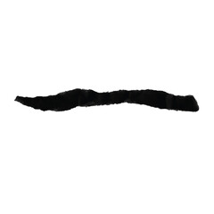 Poster - A powerful, expressive black ink brushstroke, reminiscent of Japanese calligraphy (Shodo). This singular, textured mark on a clean background is a testament to the beauty found in simple, bold gesture