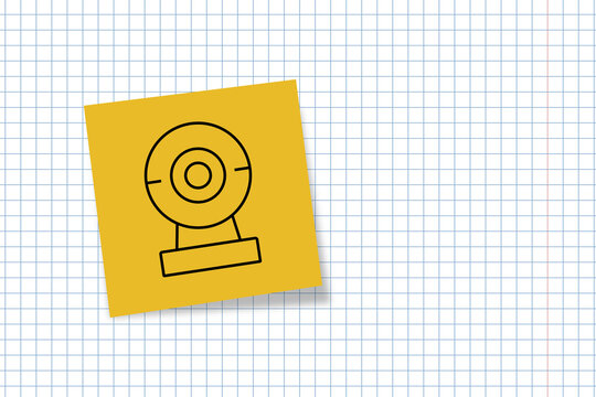 technology. modern technology. phone. headphones. surveillance camera. walkie-talkie. TV. icon of technology. icon on office paper. background. banner.