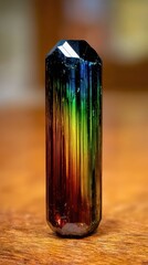 Poster - Polychrome Tourmaline Gemstone Showcases Vibrant Colors From Mining Activities in Brazil