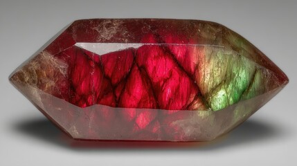 Aufkleber - Polychrome Tourmaline Showcasing Vibrant Colors in Exquisite Jewelry Setting